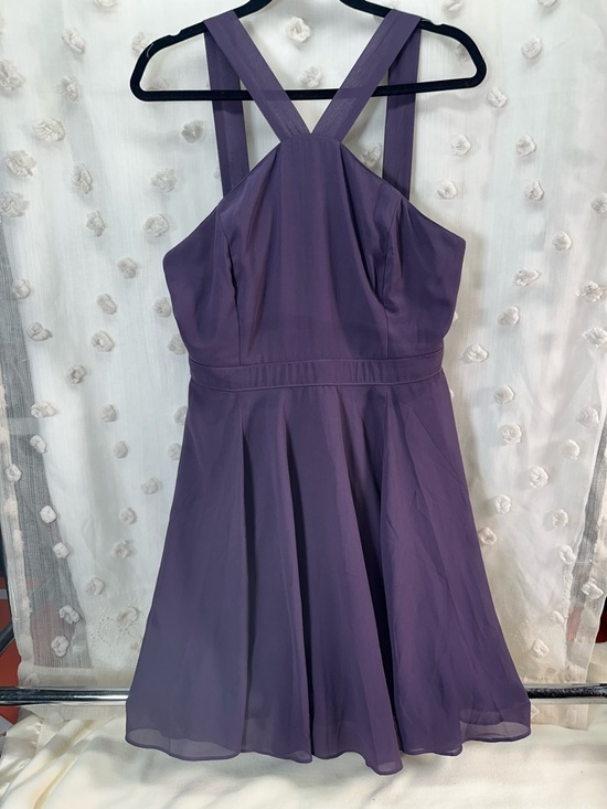 Lulus Dresses & Skirts - Lulu's Deep Purple Chiffon Mini Dress Prom Pick Size M